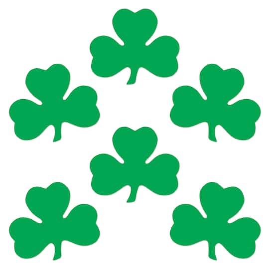 Beistle 12" Green Printed Shamrock Cutouts, 6ct. | Michaels®